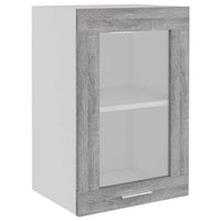 Mobile Pensile Vetro Grigio Sonoma 40x31x60cm Legno Multistrato 826346