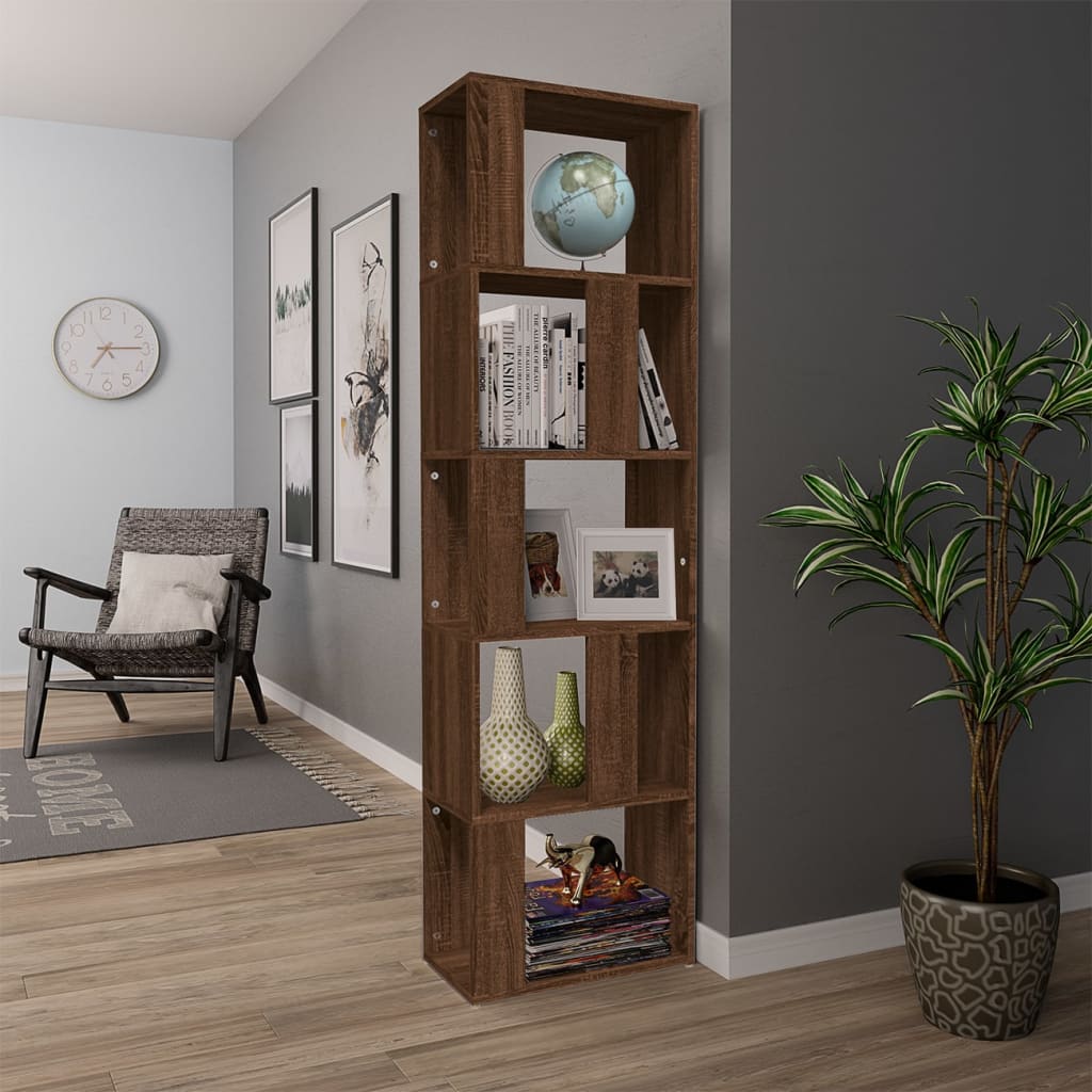 Libreria Rovere Marrone 45x24x160 cm in Legno Multistrato 826377