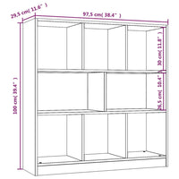 Libreria Rovere Fumo 97,5x29,5x100 cm in Legno Multistrato 826378