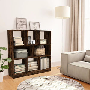 Libreria Rovere Fumo 97,5x29,5x100 cm in Legno Multistrato 826378