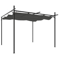 Pergola con Tetto Retrattile Antracite 295x292x230 cm 360116