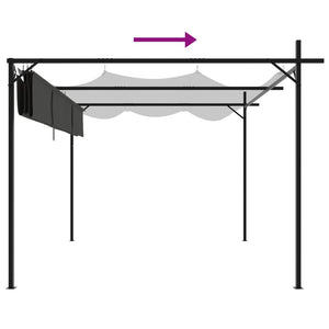 Pergola con Tetto Retrattile Antracite 295x292x230 cm 360116