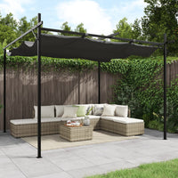 Pergola con Tetto Retrattile Antracite 295x292x230 cm 360116