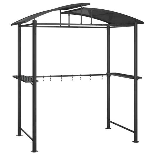 Gazebo Barbecue Ripiani Laterali Antracite 210x114x230 Acciaiocod mxl 69476