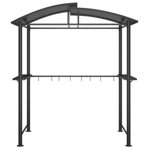 Gazebo Barbecue Ripiani Laterali Antracite 210x114x230 Acciaiocod mxl 69476