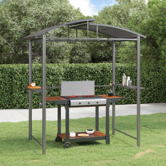 Gazebo Barbecue Ripiani Laterali Antracite 210x114x230 Acciaiocod mxl 69476