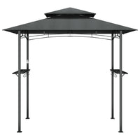 Gazebo Barbecue Ripiani Laterali Antracite 240x150x243 Acciaio 360140