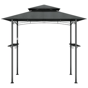 Gazebo Barbecue Ripiani Laterali Antracite 240x150x243 Acciaio 360140