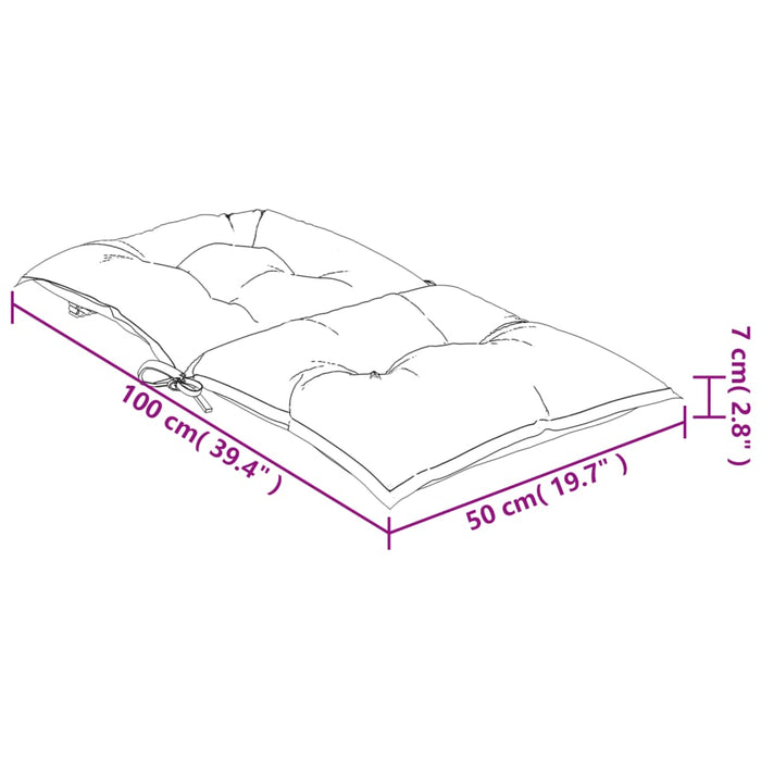 Cuscini per Sedia da Giardino 2 pz Blu 100x50x7 cm in Tessuto 360305