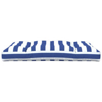 Cuscino per Pallet Strisce Bianche e Blu 120x80x12cm in Tessuto 360528