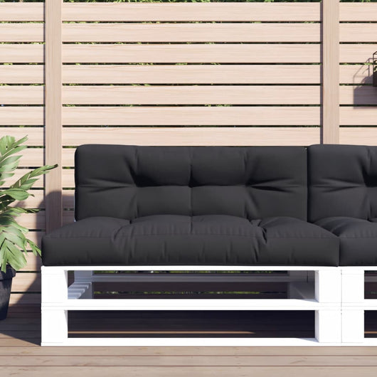 Cuscino per Pallet Nero 120x40x12 cm in Tessuto 360630