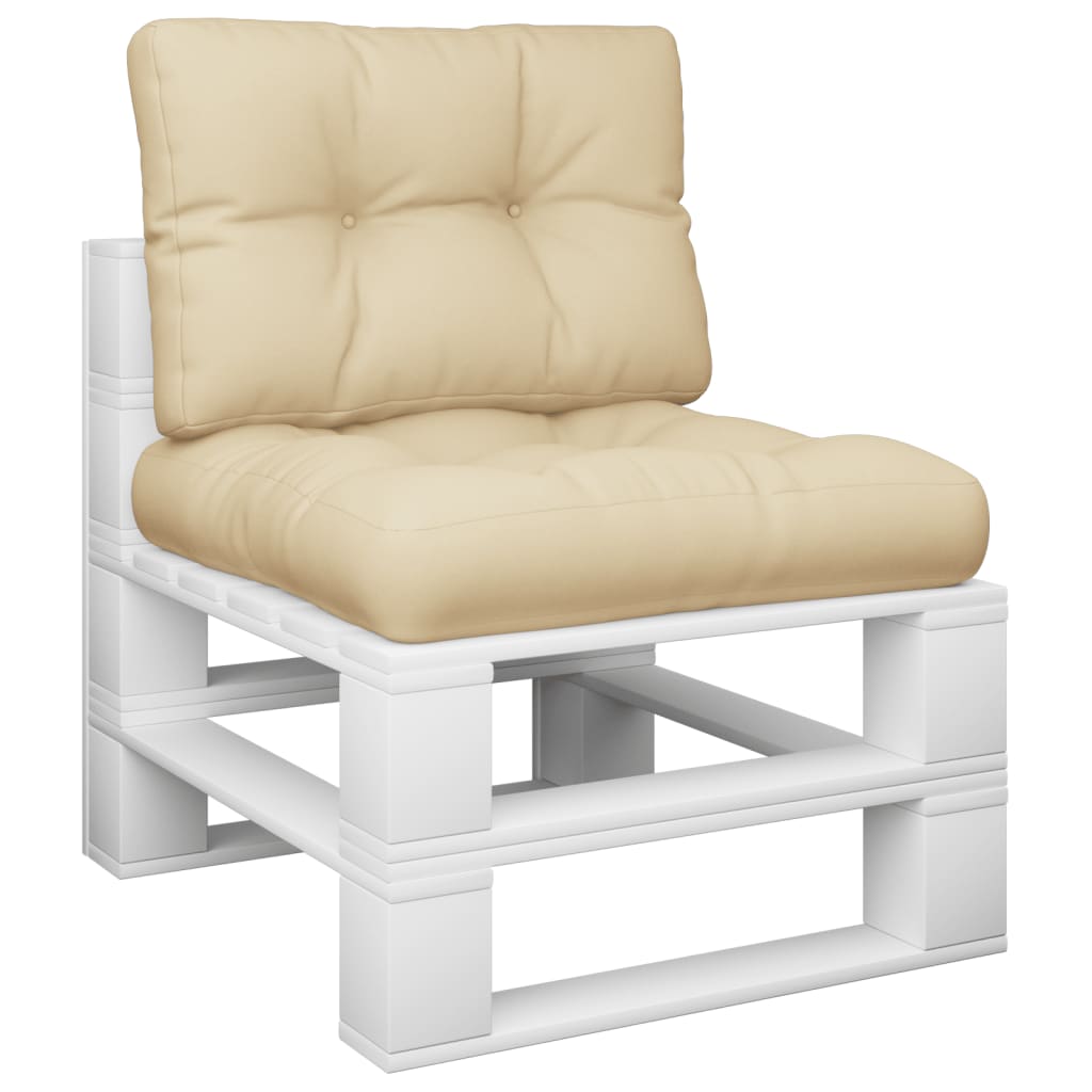 Cuscini per Pallet 2 pz Beige in Tessuto 360648