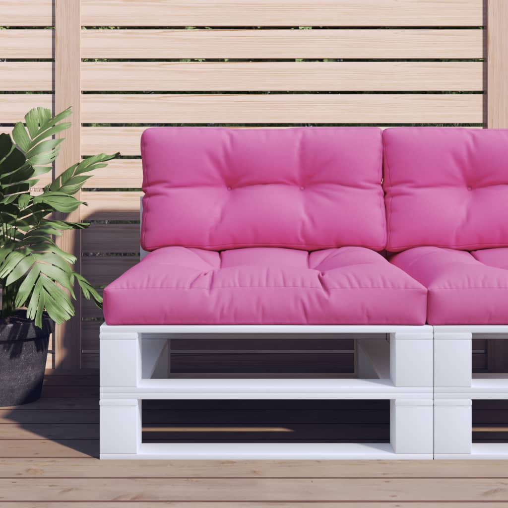 Cuscini per Pallet 2 pz Rosa in Tessuto 360731