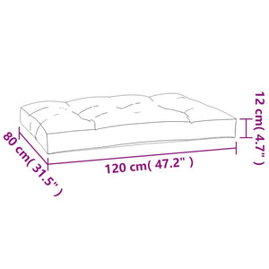 Cuscini per Pallet 2 pz Grigi in Tessuto 360734