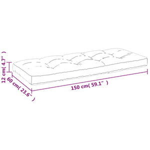 Cuscini per Pallet 2 pz Antracite in Tessuto 360821