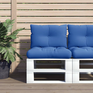 Cuscini per Pallet 2 pz Blu Reale in Tessuto 360844