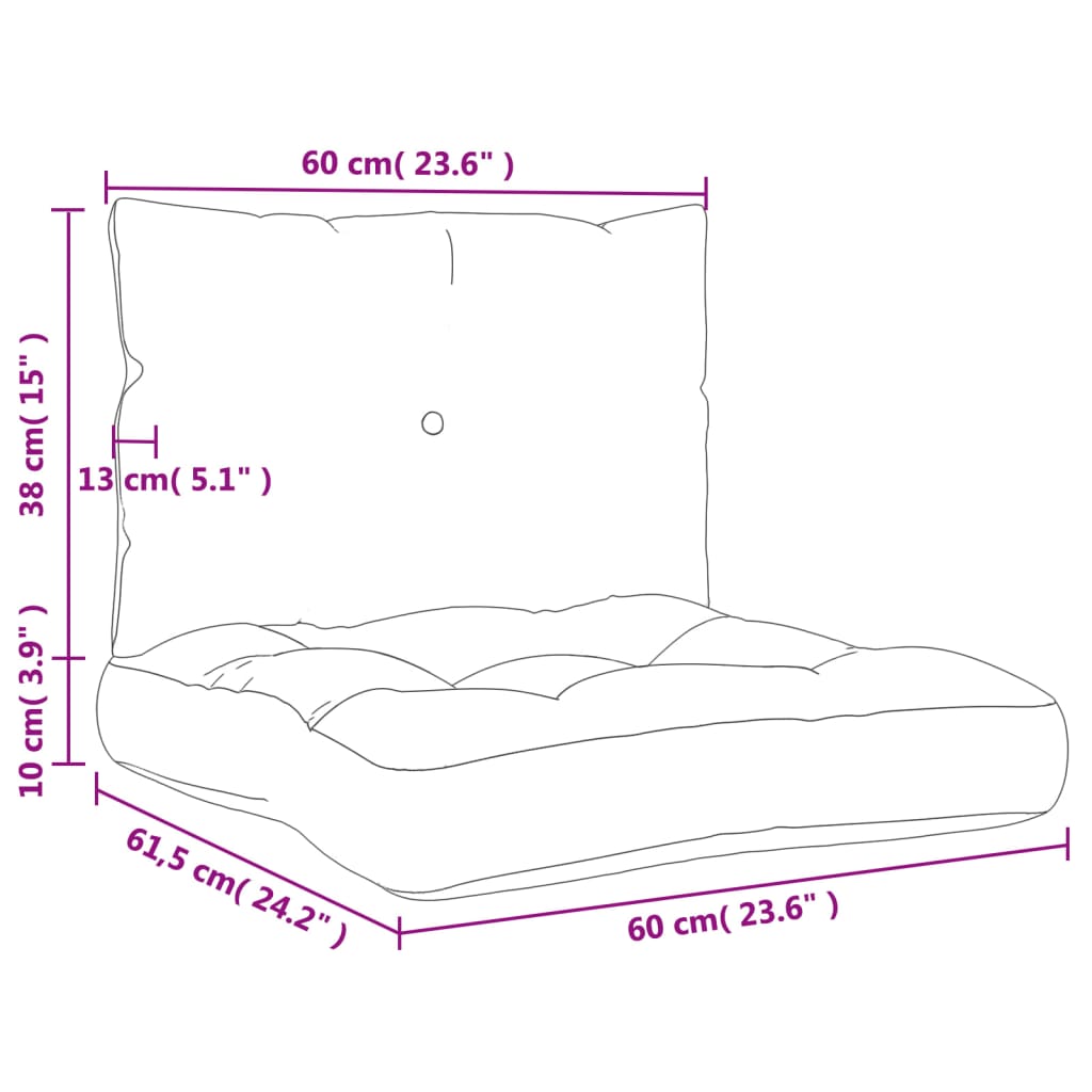 Cuscini per Pallet 2 pz Strisce Blu e Bianche Tessuto Oxford 360849