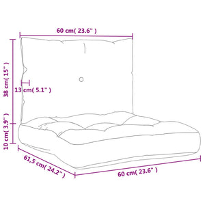 Cuscini per Pallet 2 pz Strisce Blu e Bianche Tessuto Oxford 360849