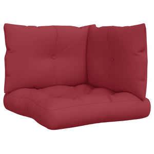 Cuscini per Pallet 3 pz Rosso Vino in Tessuto 360865