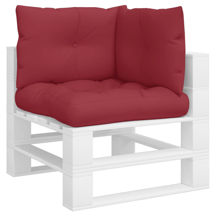 Cuscini per Pallet 3 pz Rosso Vino in Tessuto 360865