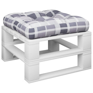 Cuscino per Pallet Grigio a Quadri in Tessuto 360892