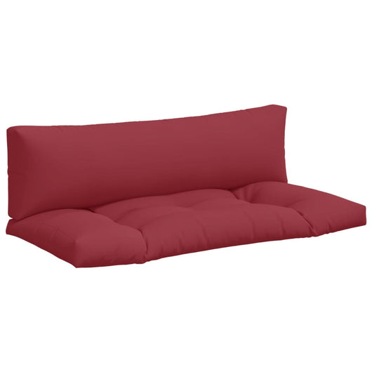 Cuscini per Pallet 2 pz Rosso Vino in Tessuto 360931