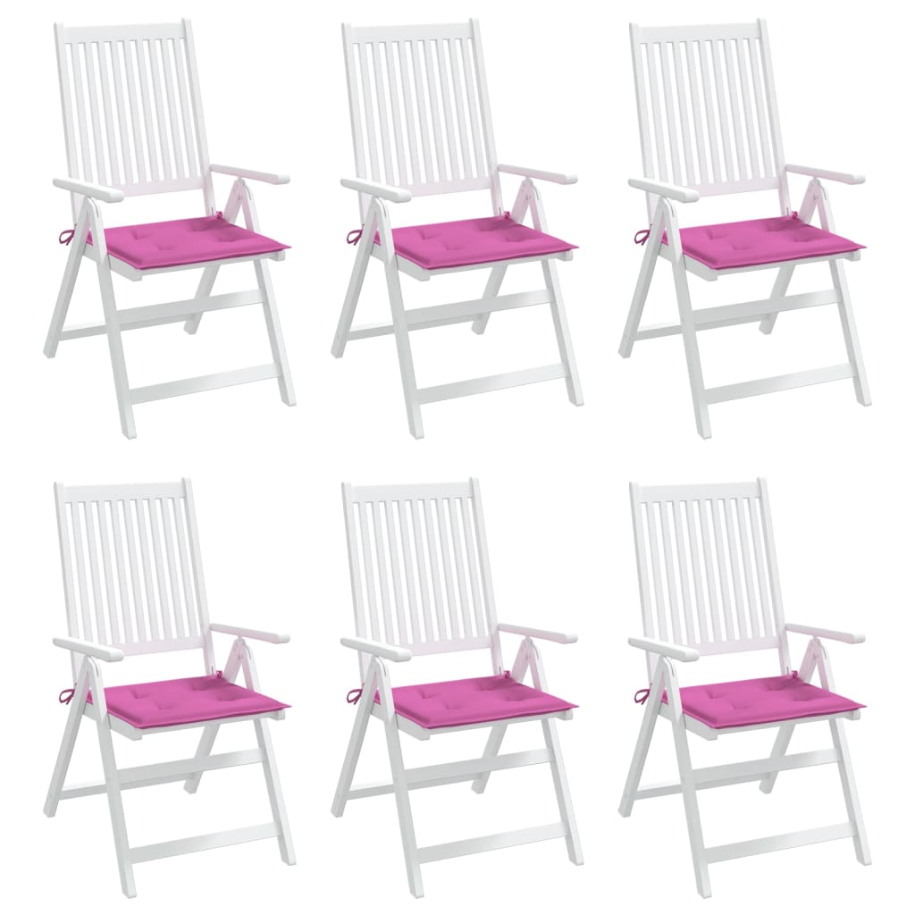 Cuscini per Sedia 6 pz Rosa 40x40x3 cm in Tessutocod mxl 118443