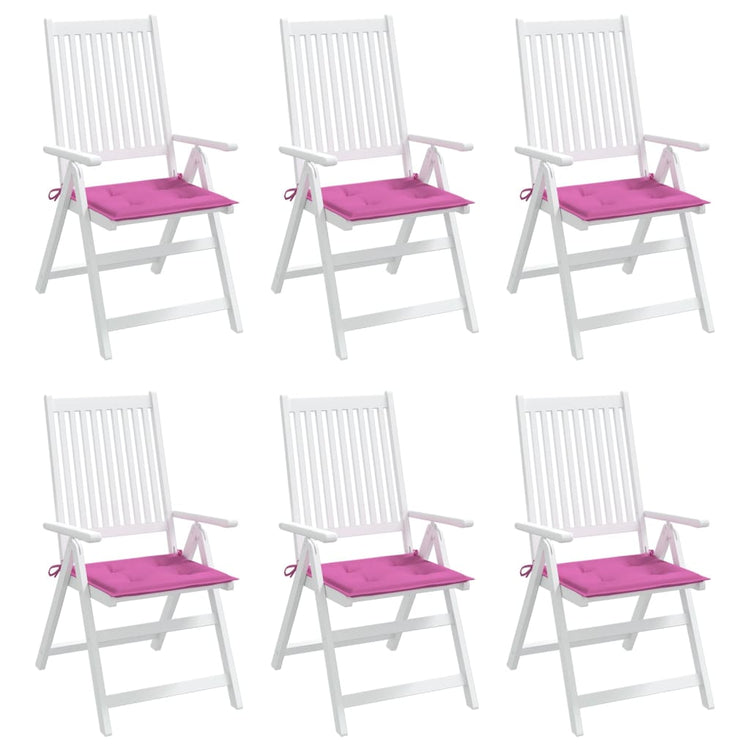 Cuscini per Sedia 6 pz Rosa 40x40x3 cm in Tessutocod mxl 118443