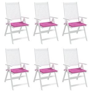 Cuscini per Sedia da Giardino 6 pz Rosa 40x40x3 cm in Tessuto 361028