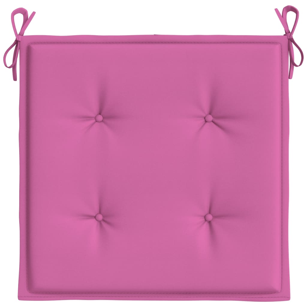 Cuscini per Sedia da Giardino 6 pz Rosa 40x40x3 cm in Tessuto 361028