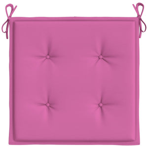 Cuscini per Sedia da Giardino 6 pz Rosa 40x40x3 cm in Tessuto 361028