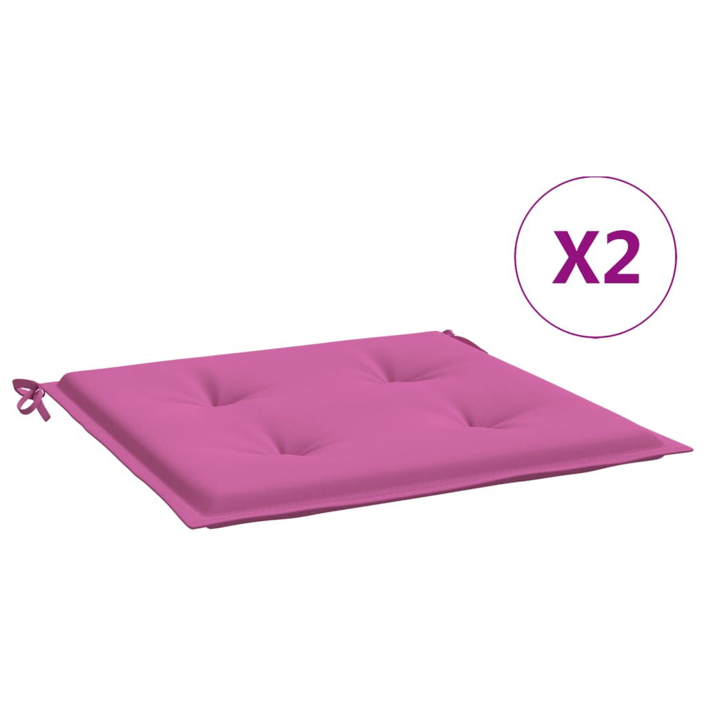 Cuscini per Sedia 2 pz Rosa 50x50x3 cm in Tessutocod mxl 70478