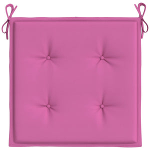 Cuscini per Sedia da Giardino 2 pz Rosa 50x50x3 cm in Tessuto 361092