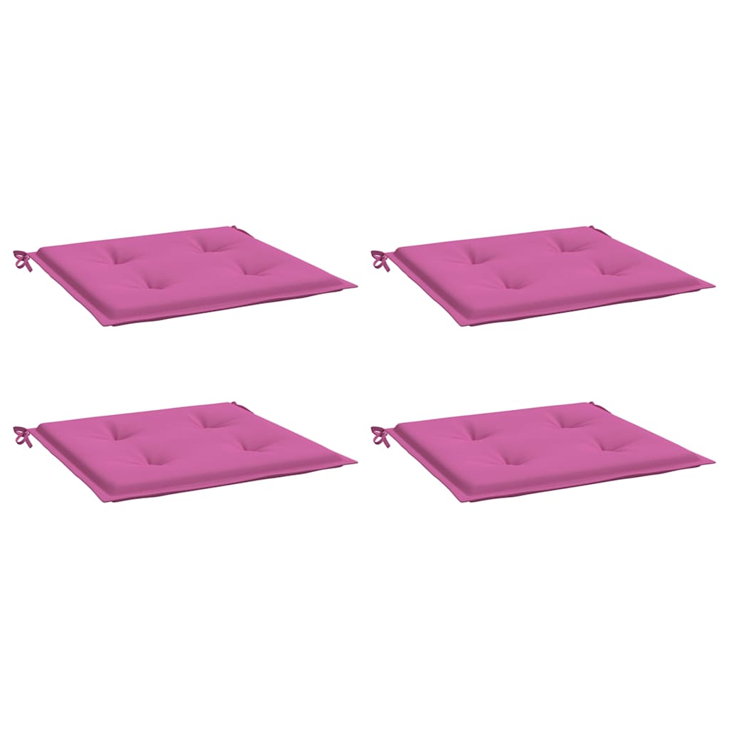 Cuscini per Sedia da Giardino 4 pz Rosa 50x50x3 cm in Tessuto 361093