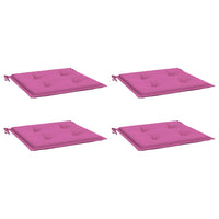 Cuscini per Sedia da Giardino 4 pz Rosa 50x50x3 cm in Tessuto 361093