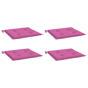 Cuscini per Sedia da Giardino 4 pz Rosa 50x50x3 cm in Tessuto 361093