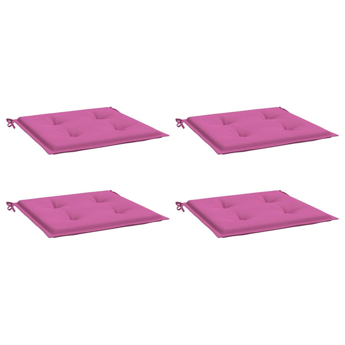 Cuscini per Sedia da Giardino 4 pz Rosa 50x50x3 cm in Tessuto 361093