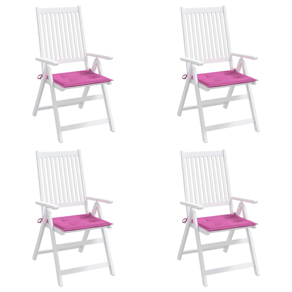 Cuscini per Sedia da Giardino 4 pz Rosa 50x50x3 cm in Tessuto 361093