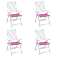 Cuscini per Sedia da Giardino 4 pz Rosa 50x50x3 cm in Tessuto 361093