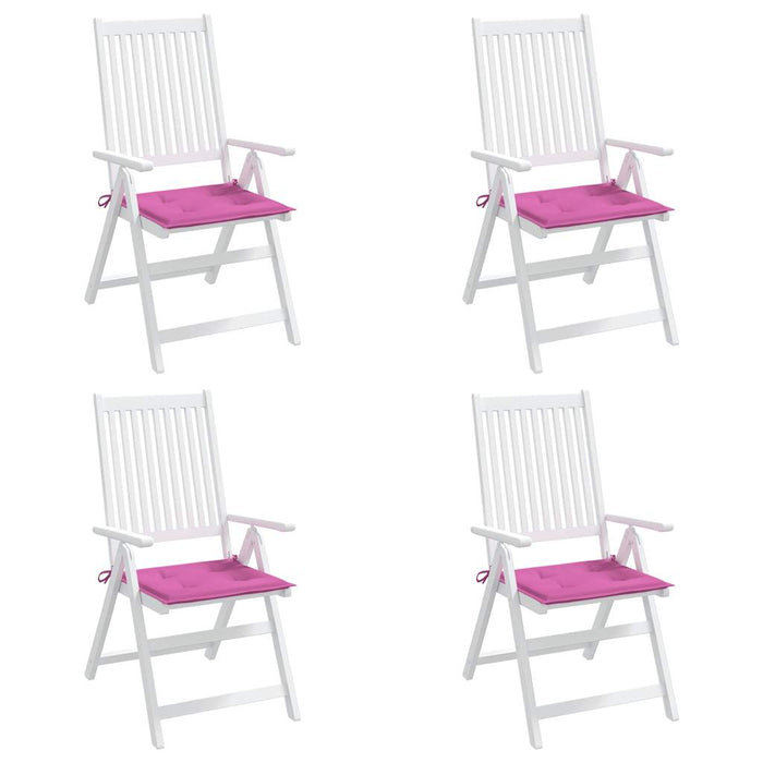 Cuscini per Sedia da Giardino 4 pz Rosa 50x50x3 cm in Tessuto 361093