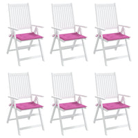 Cuscini per Sedia 6 pz Rosa 50x50x3 cm in Tessutocod mxl 118444