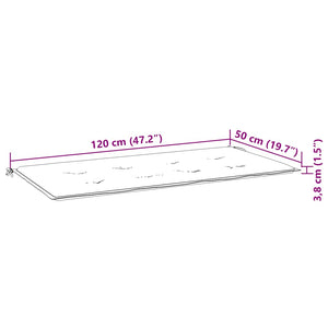 Cuscino per Panca a Foglie 120x50x3 cm in Tessuto Oxford 361139