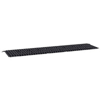 Cuscino Panca Giardino Motivo a Quadri Nero 200x50x3 cm Tessuto 361202