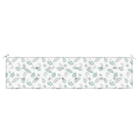 Cuscino Panca da Giardino Motivo a Foglie 200x50x3 cm Tessuto 361204