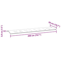 Cuscino per Panca da Giardino Rosa 200x50x3 cm in Tessuto 361206