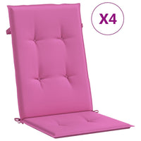 Cuscini per Sedia con Schienale Alto 4pz Rosa in Tessutocod mxl 118353