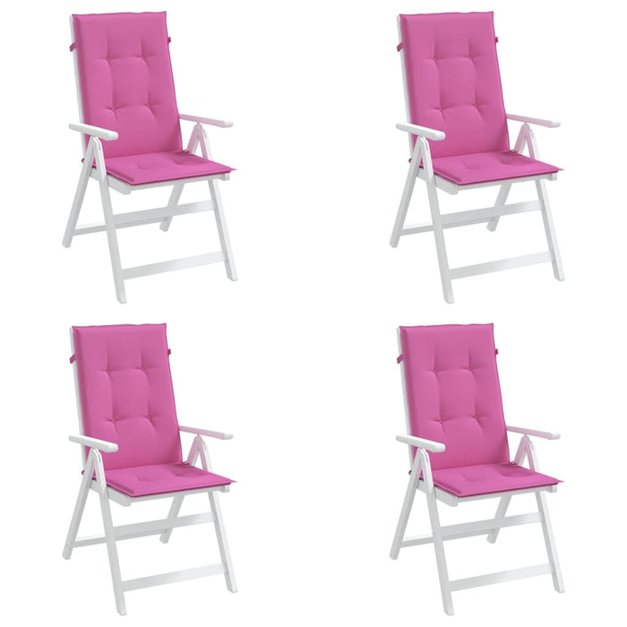 Cuscini per Sedia con Schienale Alto 4pz Rosa in Tessutocod mxl 118353