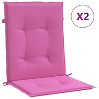 Cuscini per Sedia con Schienale Basso 2 pz Rosa in Tessutocod mxl 94441