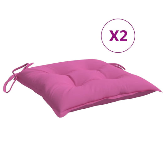 Cuscini per Sedia 2pz Rosa 40x40x7 cm Tessutocod mxl 71631