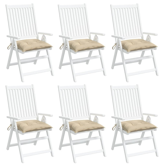 Cuscini per Pallet 6 pz Beige 50x50x7 cm Tessuto Oxford 361518